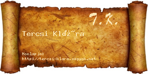 Tercsi Klára névjegykártya